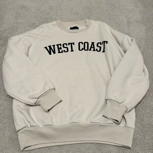 OAK + FORT Cream Crewneck Sweater